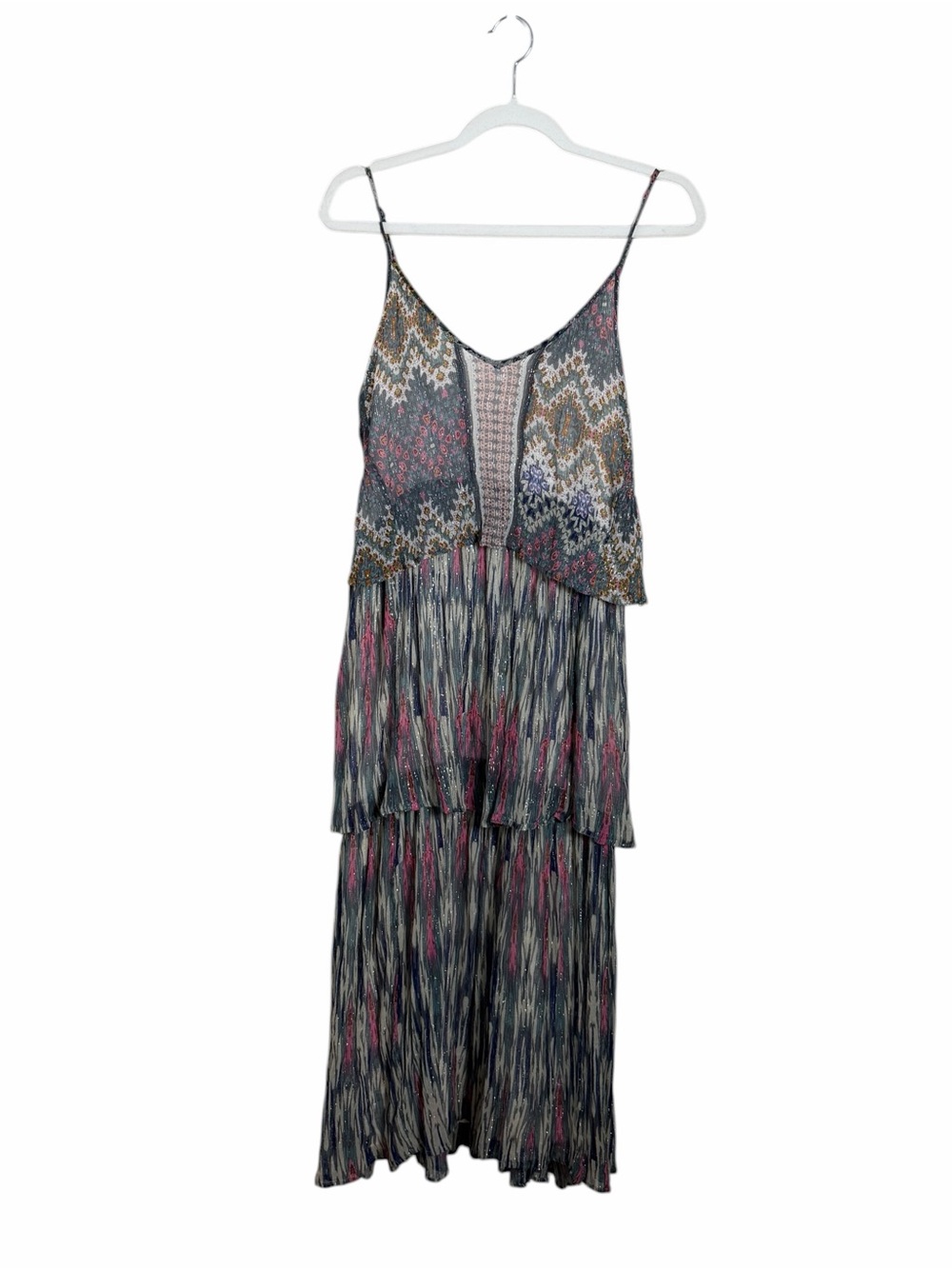 Anthropologie Meadow Rue Josie Tired Maxi Dress Size 8 Evening Wedding Guest
